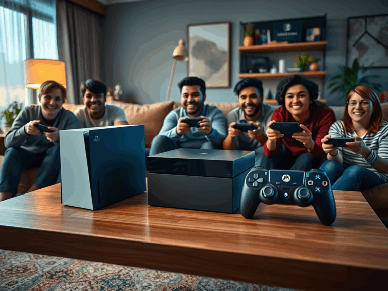 a-realistic-photograph-of-playstation-5-xbox-series-x-and